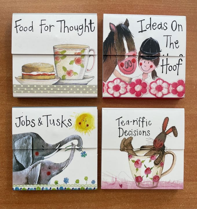 Alex Clark Mini Magnetic Notepad's - Magnetische notitieblokjes 4 stuks