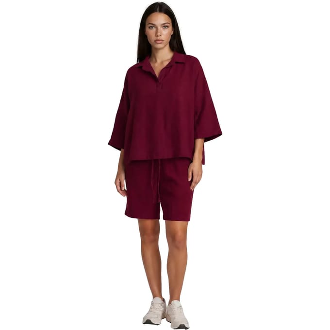Bermuda voor dames Haris Cotton Essentials Knot Waist Slant Pocket