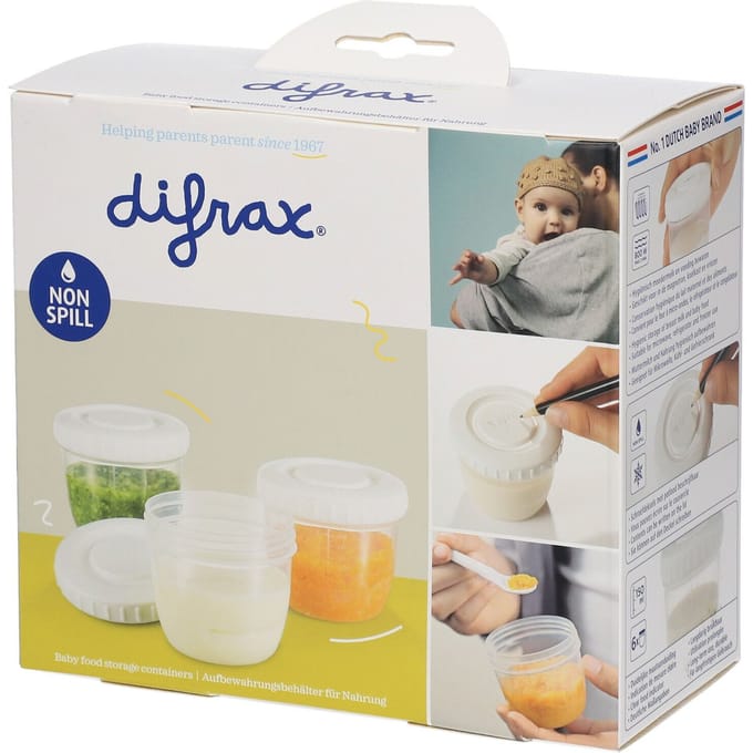 Difrax Moedermelk en babyvoeding bewaarbakjes