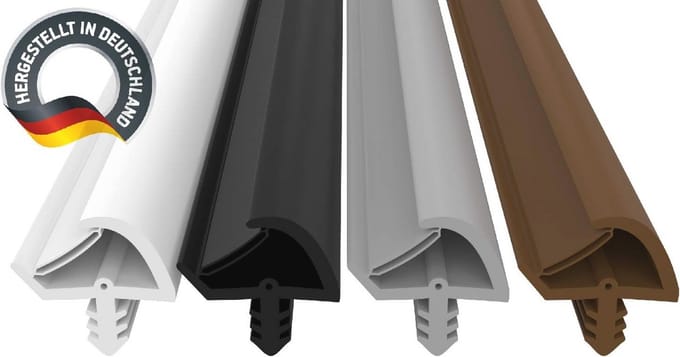 Deurafdichting Wit 5m - 3mm Groefbreedte / 7mm Groefdiepte / 12mm Vouw