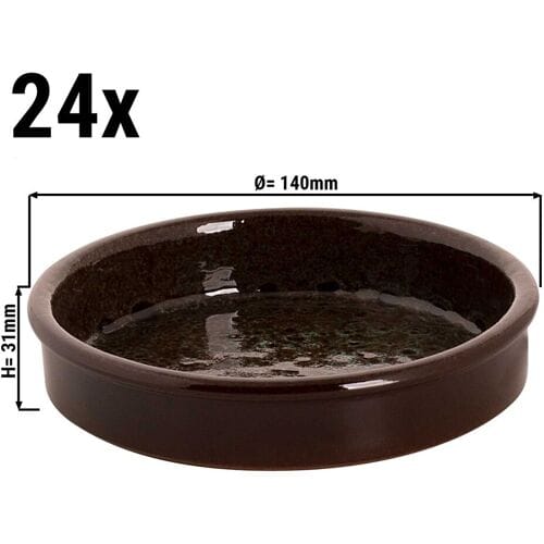 GGM Gastro (24 Stück) TURKEY - Ofenform - Ø 140mm - Braun / blau