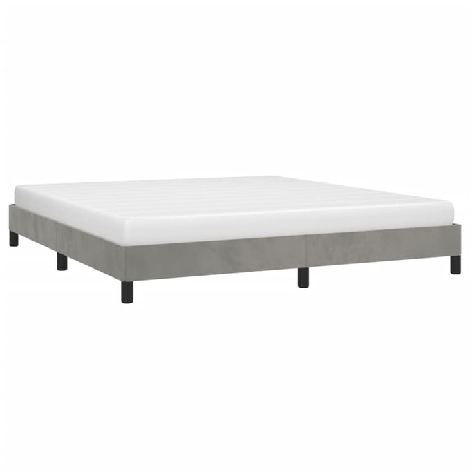 vidaXL - Bedframe - zonder - matras - 180x200 - cm - fluweel - lichtgrijs