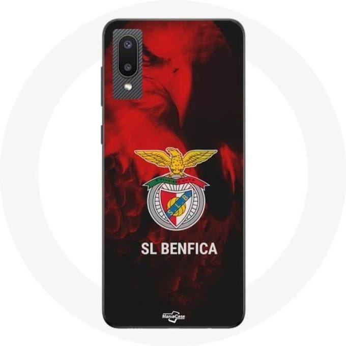 Coque maniacase pour Samsung Galaxy A02 slb benfica aigle noir