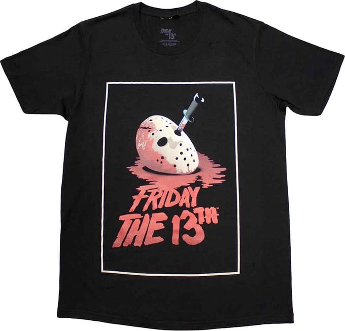 Friday The 13th - Jason Blood Mask Heren Tshirt - S - Zwart