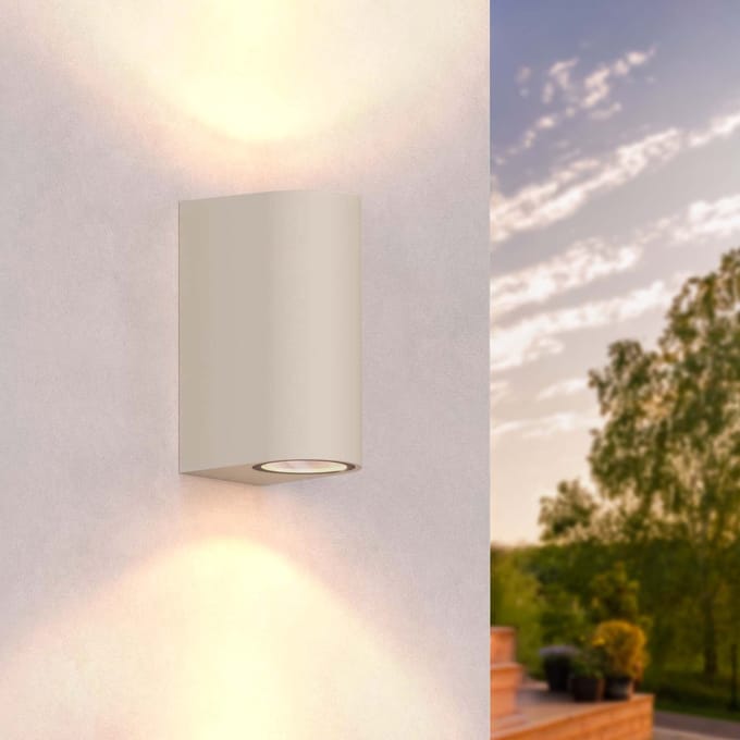 Ledvion - Wandlamp Buiten Santa Barbara, Beige, GU10 Fitting
