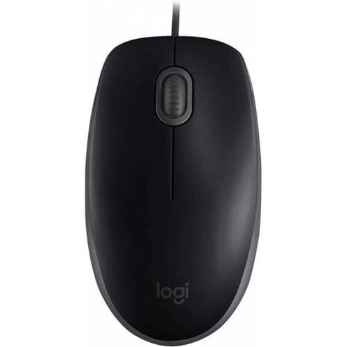 Logitech B110 Silent - Muis - Zwart - USB - Muis - Optisch - 3 knoppen - Zwart