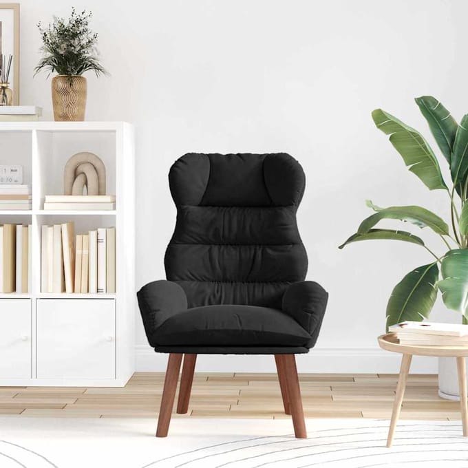 vidaXL - Fauteuil - Zwart - 69 - x - 74 - x - 93 - cm - Fluweel