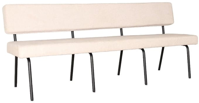 Eetkamerbank 220cm Wendy zand stof eetbank