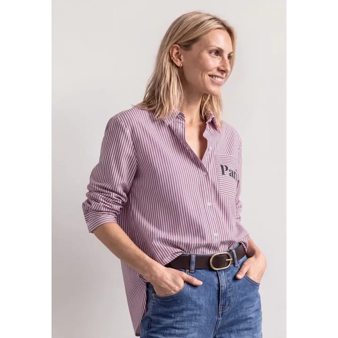 Blouse met lange mouwen en tekstprint