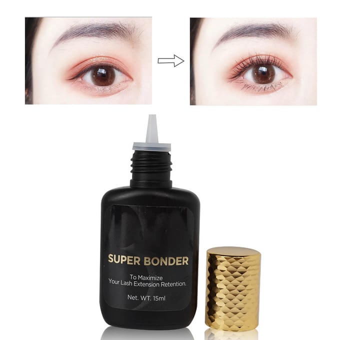 Rehausseur de Colle pour Extensions de Cils Professionnel Prévient le Blanchiment Clair Adhésif pour Cils black