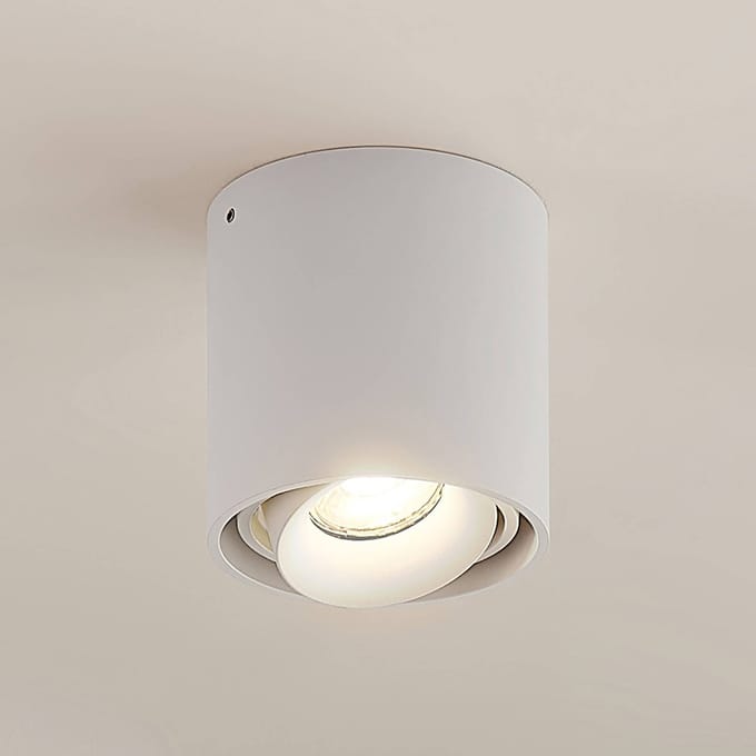 Arcchio - plafondlamp - 1licht - Aluminium - H: 9.4 cm - GU10 - wit
