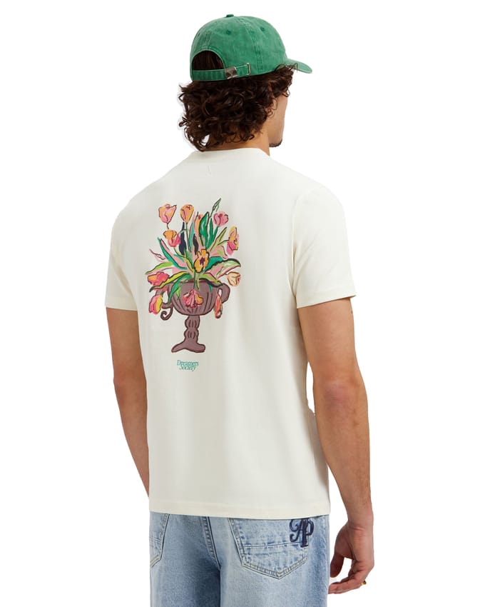 Pure Path T-shirt Flower Vase Ecru (26010112 - 54)