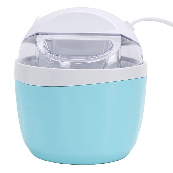 IJsmachine 500ml Capaciteit Automatische Vriesyoghurtmaker met Roerder voor Thuisgebruik Blauw L white