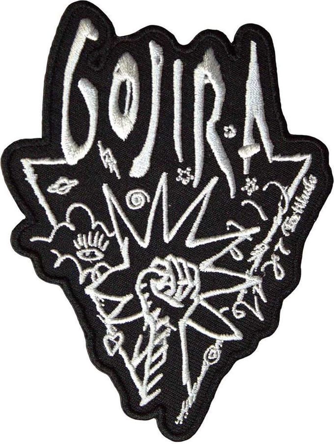 Gojira - Power Glove Patch - Zwart/Wit