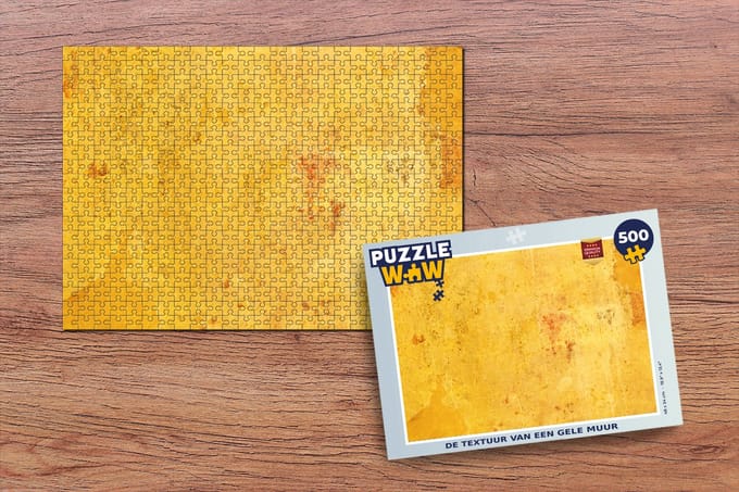 Puzzel Muur - Geel - Steen - Legpuzzel - Puzzel 500 stukjes