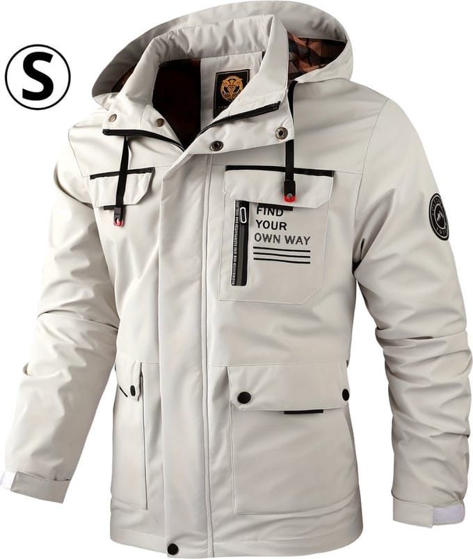 Bovista Winterjas Voor Heren - Parka - Winter - Jas - Volwassen - Wit - Maat S