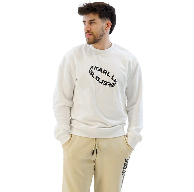 Karl Lagerfeld Jeans Reg Multi Ring Sweatshirt Wit S Man