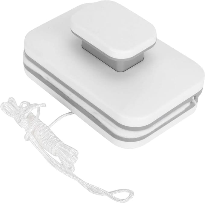 Magnetische Ruitenreiniger - Raamwisser Tool - Glas Reinigen - Dubbelzijdig Effectief - 8-15 mm - Wit