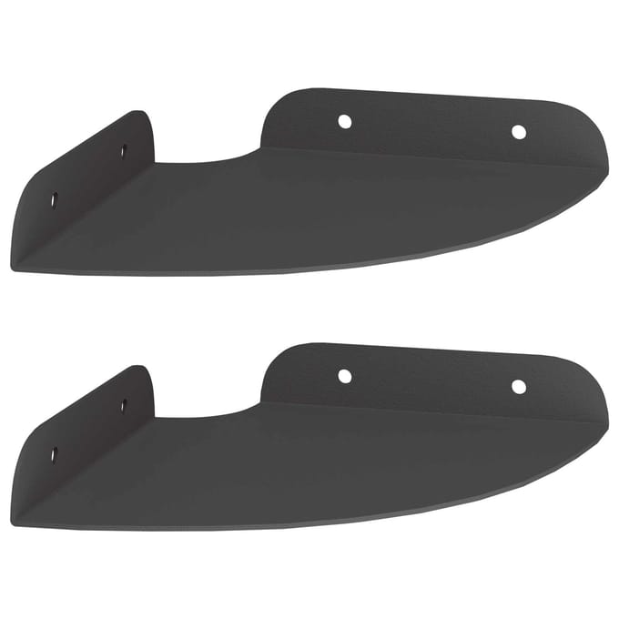 vidaXL - Hoek - Plank - 2 - st - Zwart - 15 - x - 15 - x - 2 - cm