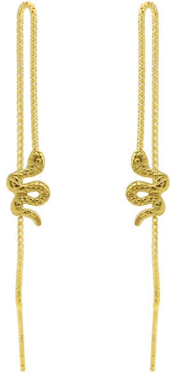 Karma Pull Through Doortrek Oorbellen Snake Goud