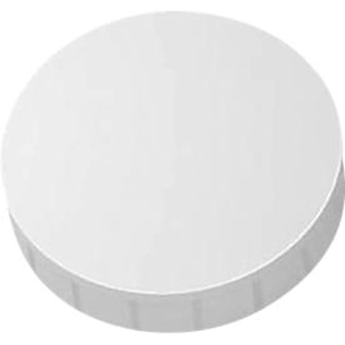 MAUL Magneet rond 10 stuks 0,8 kg kunststof Ferriet bruchsicher erodiert lackiert Ø 3.2 x 0.96 cm wit