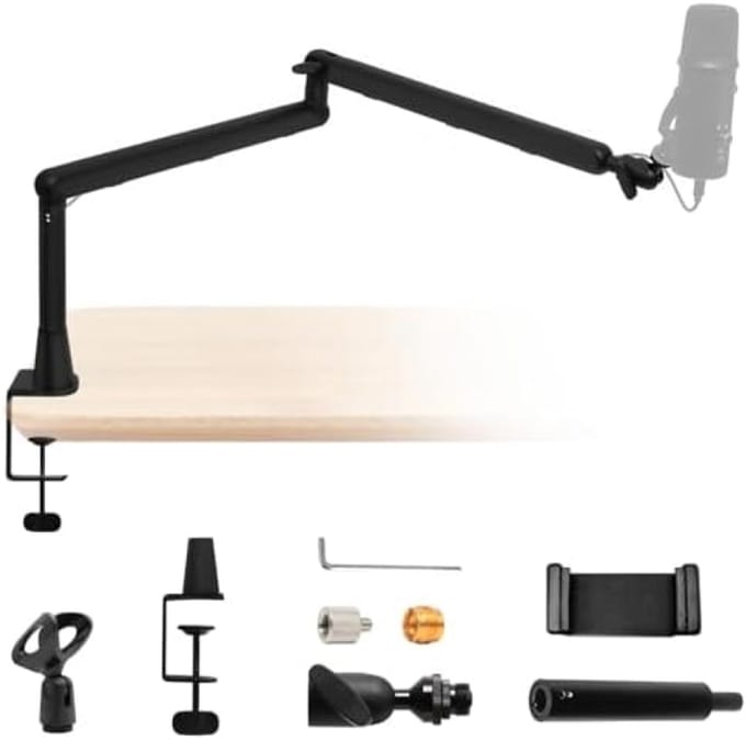 PromoHome Studio Microfoonarm - Verstelbare Microfoonhouder met Popfilter