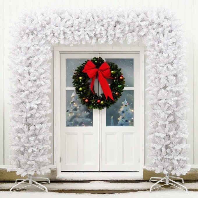 vidaXL - Kerstboog - 240 - cm - wit