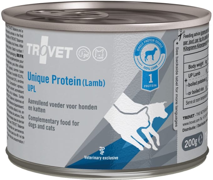 Trovet UPL Unique Protein Lamb 6 x 800 gram blikjes