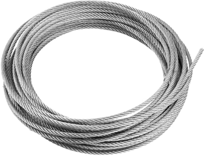 Draadkabel 5 mm x 20 m - Roestvrij Staal, 400 kg Draagvermogen