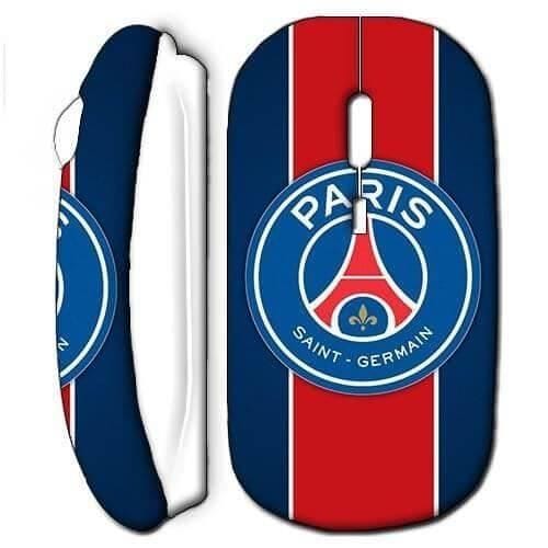 Souris sans fil foot psg logo club blanc