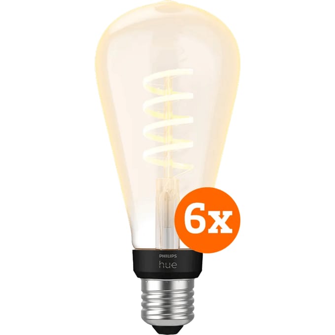 Philips Hue Filament White Ambiance Edison XL 6-pack
