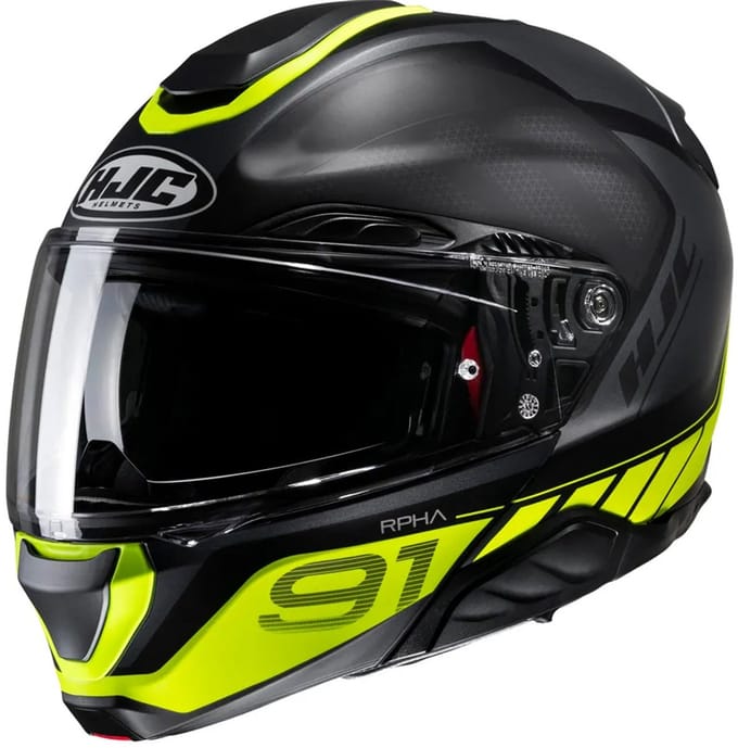 HJC RPHA 91 Rafino Zwart Geel Mc3Hsf Systeemhelm - Helm