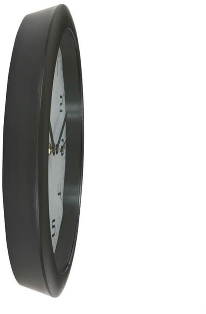 De Alba HORNEW wandklok met stille werking 30cm. Zwart