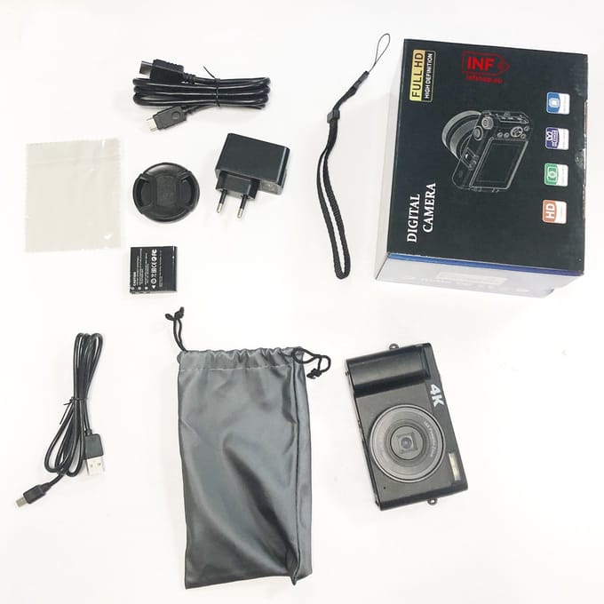 Digitale camera 4K 48MP 3.0 inch IPS-scherm met vaste focus