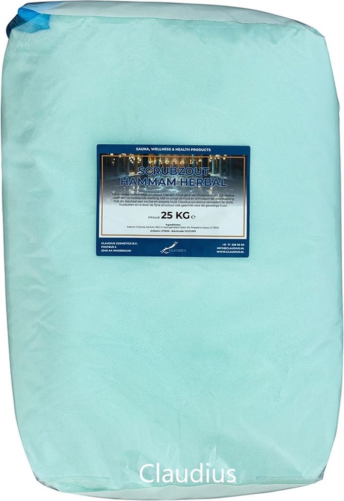 Scrubzout Hammam Herbal - 25 kg - Hydraterende Lichaamsscrub