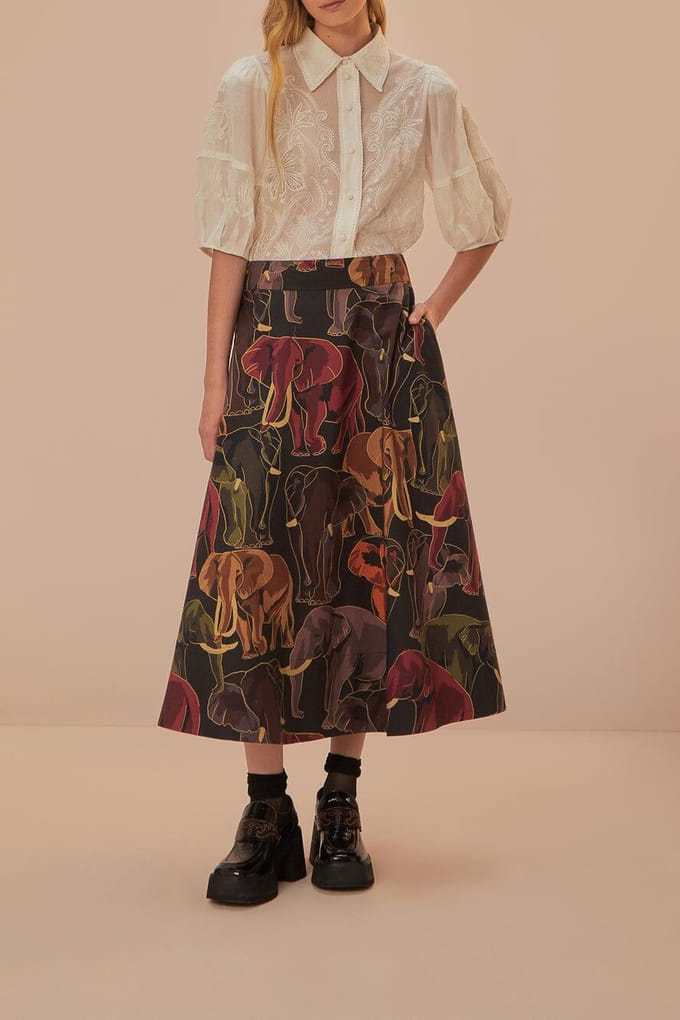 FARM Rio Embroidered White Short Sleeve Blouse Taglia: S | Magliette intime Outlet | Donna | Bianco