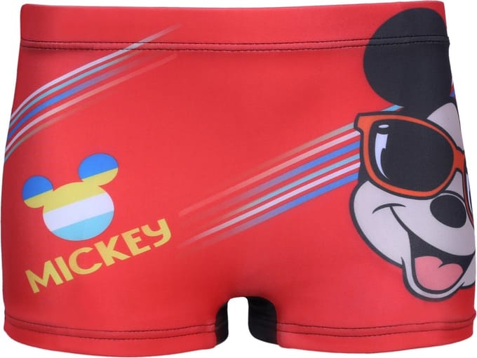 Jongens, rood-zwarte zwemboxers Mickey Mouse DISNEY