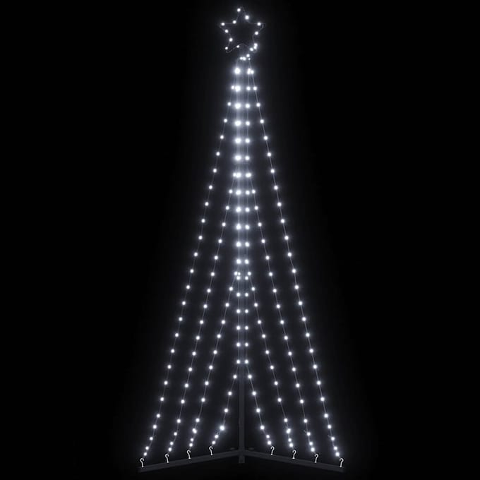 vidaXL LED-kerstboom 339 LEDs koud wit 187 cm