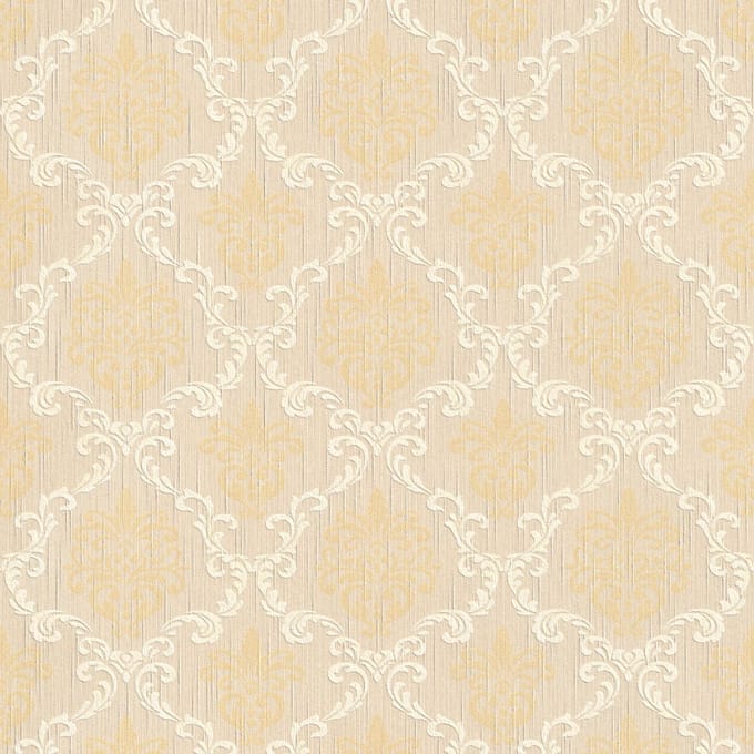 Textiel look behang Profhome 956292-GU textiel behang gestructureerd in textiel look mat beige geel 5,33 m2