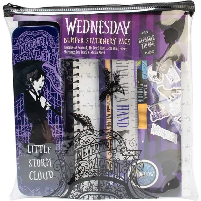 Blue Sky Studios Wednesday Stationery Set bumper schrijfset 9-delig.