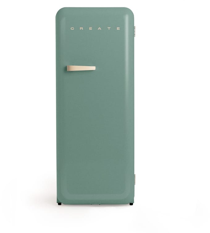 CREATE - Koelkast in retrostijl - Sage - Handvat Zand - FRIDGE RETRO 281L