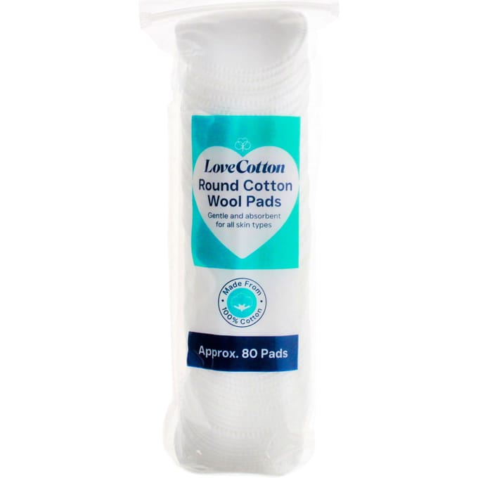 Love Cotton Round Cotton Pads 80 st