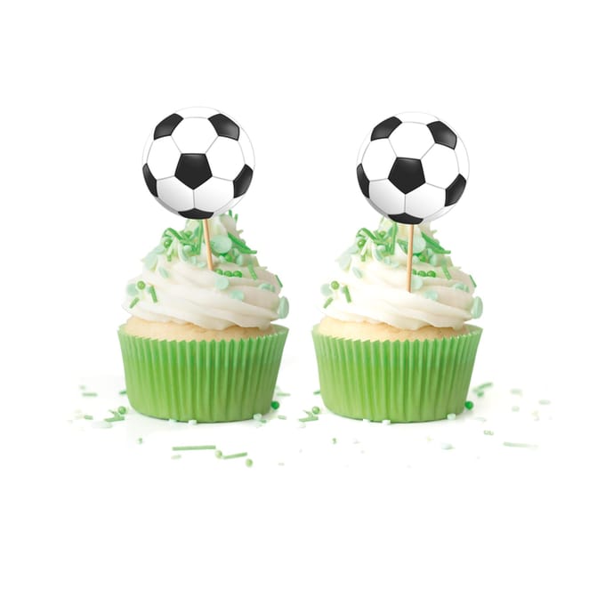 Globos Football Cake Picks - 12 pcs.