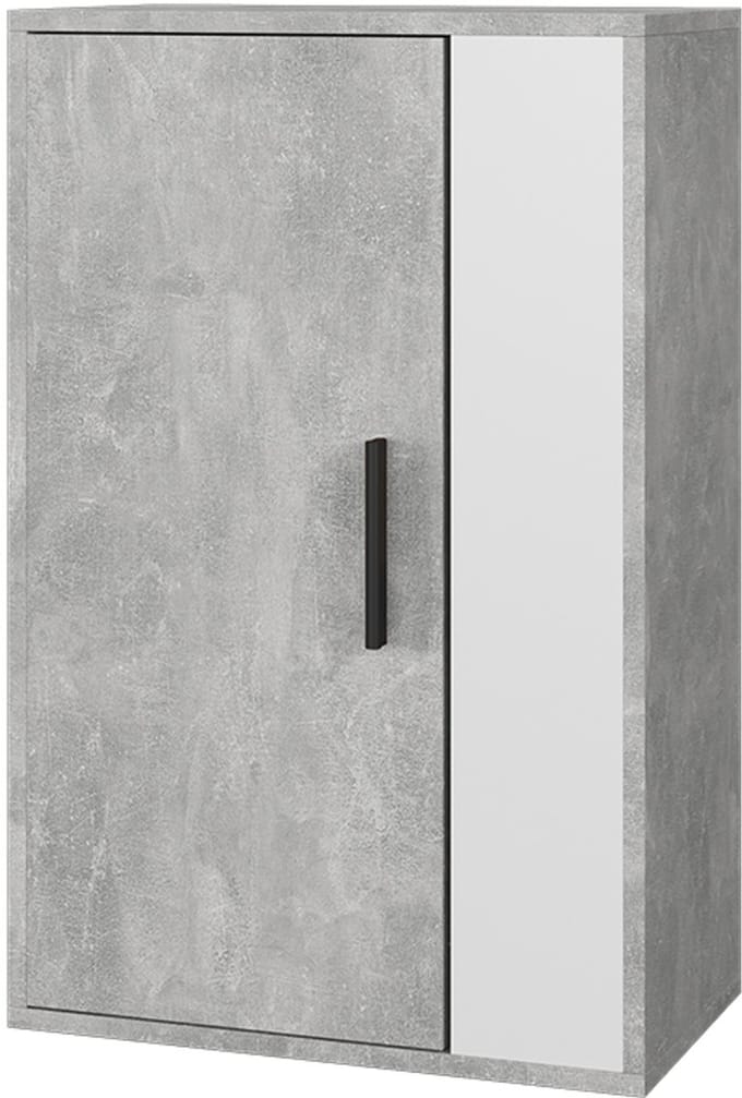 Vicco Berno Wandkast – 50.1 x 78.4 cm met 2 compartimenten Beton/Wit