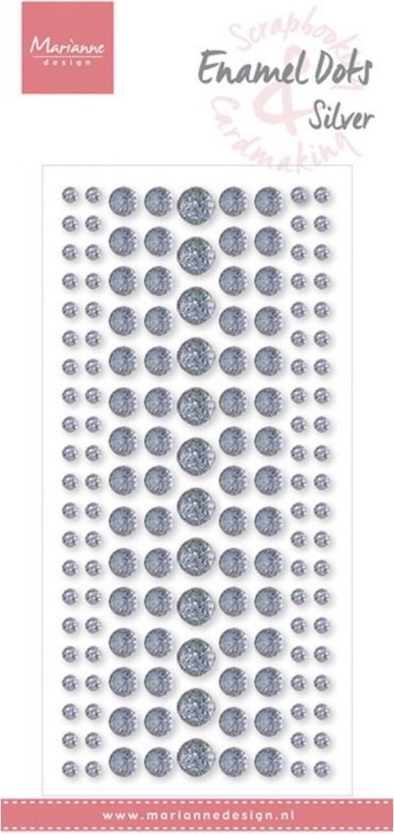 Marianne Design Decorations Enamel Dots Silver Glitter