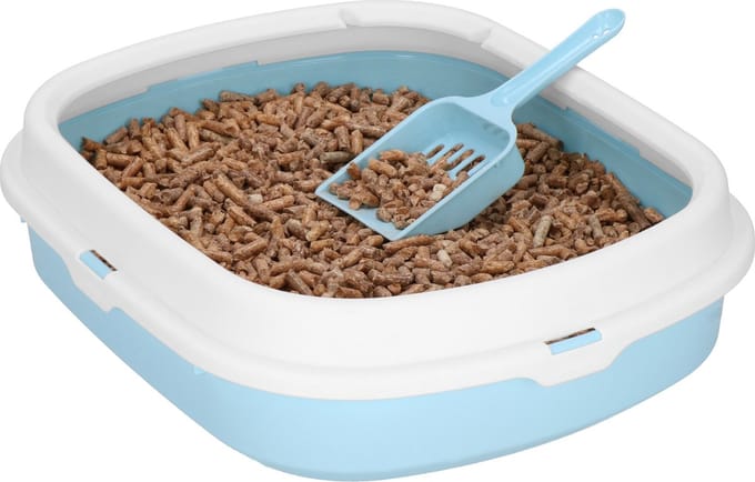 Springos Kattenbak | Spatel | 40 x 33 x 11 cm | Blauw