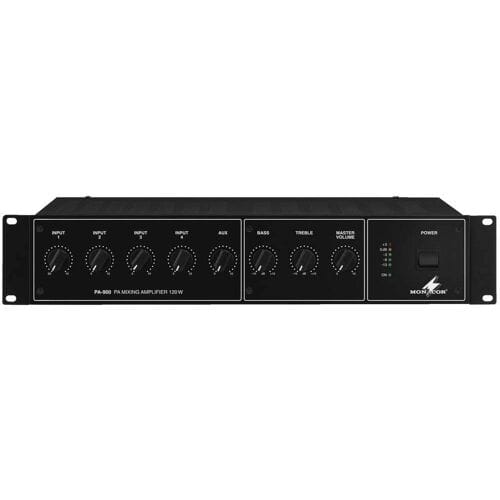 Monacor PA-900 PA-versterker 120 W 4-kanaals
