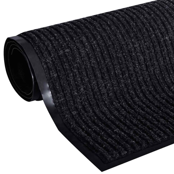 vidaXL - Deurmat - 90x60 - cm - PVC - zwart