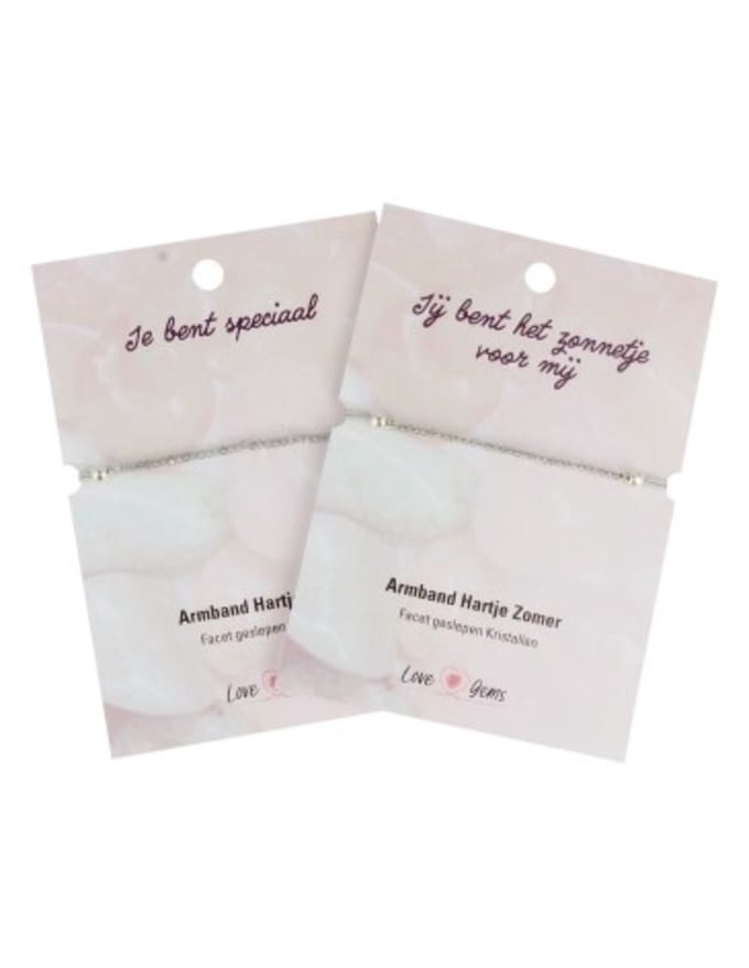 Hartje zomer armband Labradoriet - Love Gems