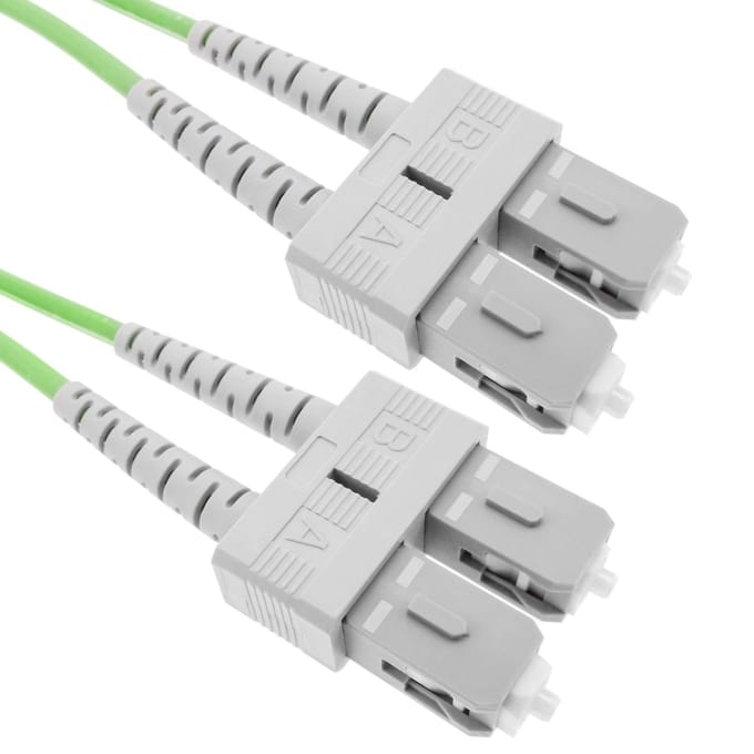 BeMatik - OM5 multimode glasvezelkabel duplex 50 µm / 125 µm SC / PC naar SC / PC 100 Gb 2 m